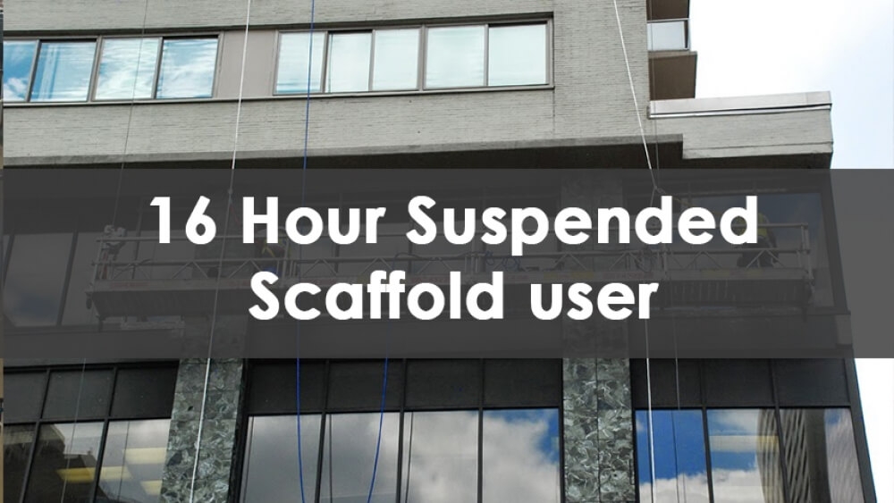 Certification awarded upon completion of scaffolding safety training