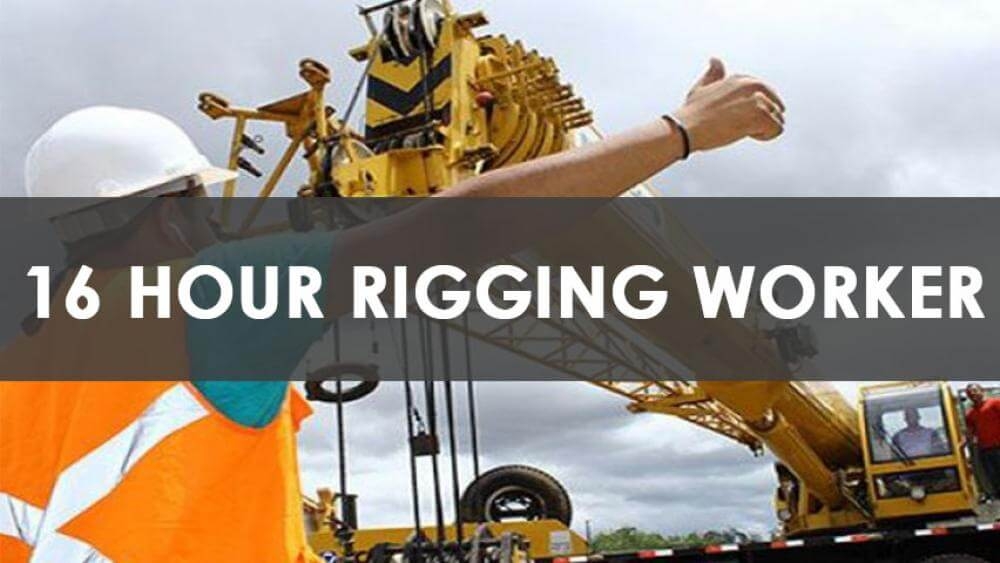 Participants in a 16 Hour Worker Rigging Course at Able Safety Consulting, learning rigging techniques for safety compliance under DOB OSHA standards.